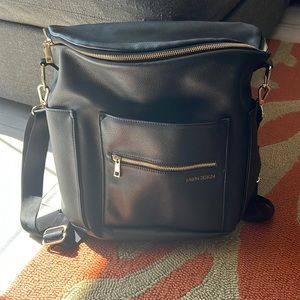 Large original black Fawn Design diaper backpack